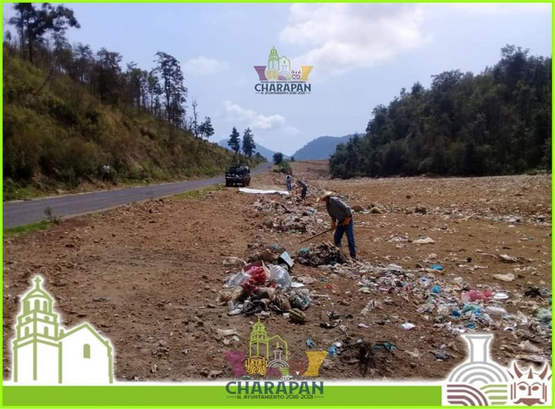 "EL GOBIERNO MUNICIPAL DE CHARAPAN, LIMPIA BASURERO A CIELO ABIERTO"
