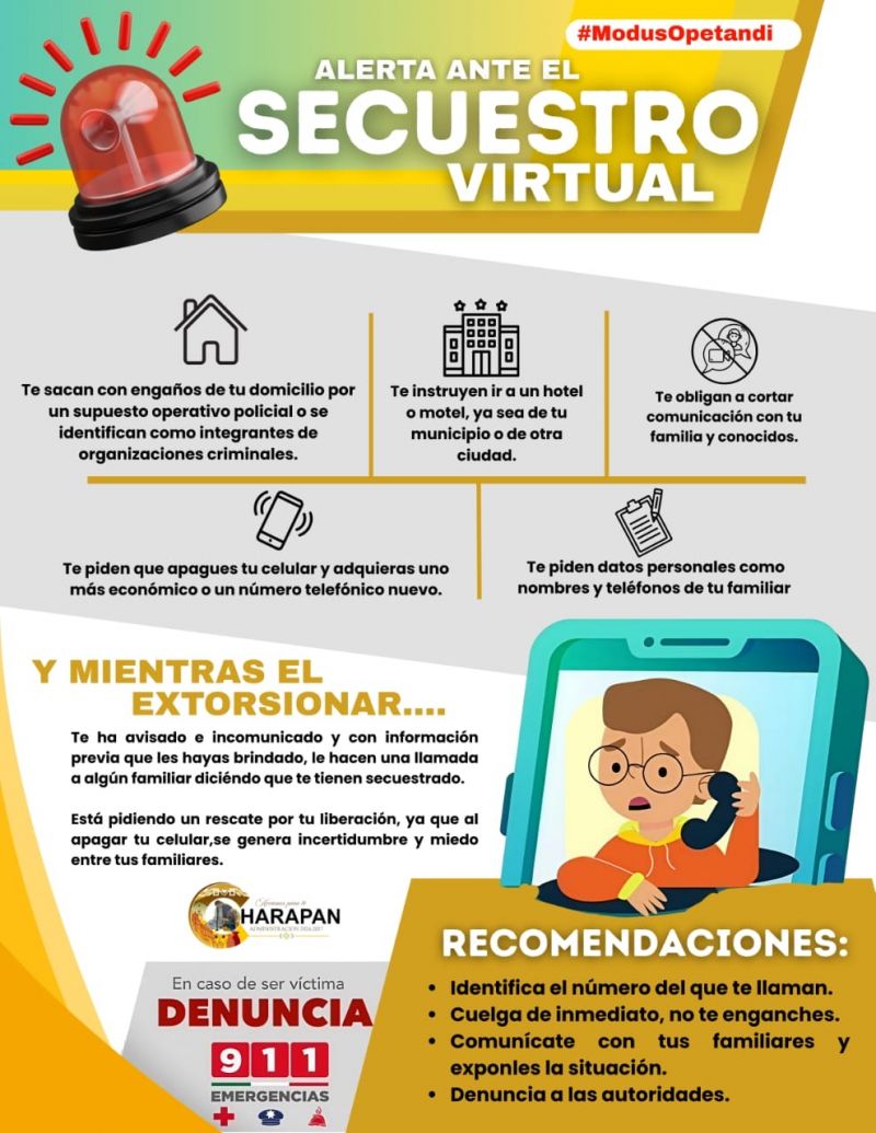 Atención: no caigas en llamadas de secuestro virtual o extorsión