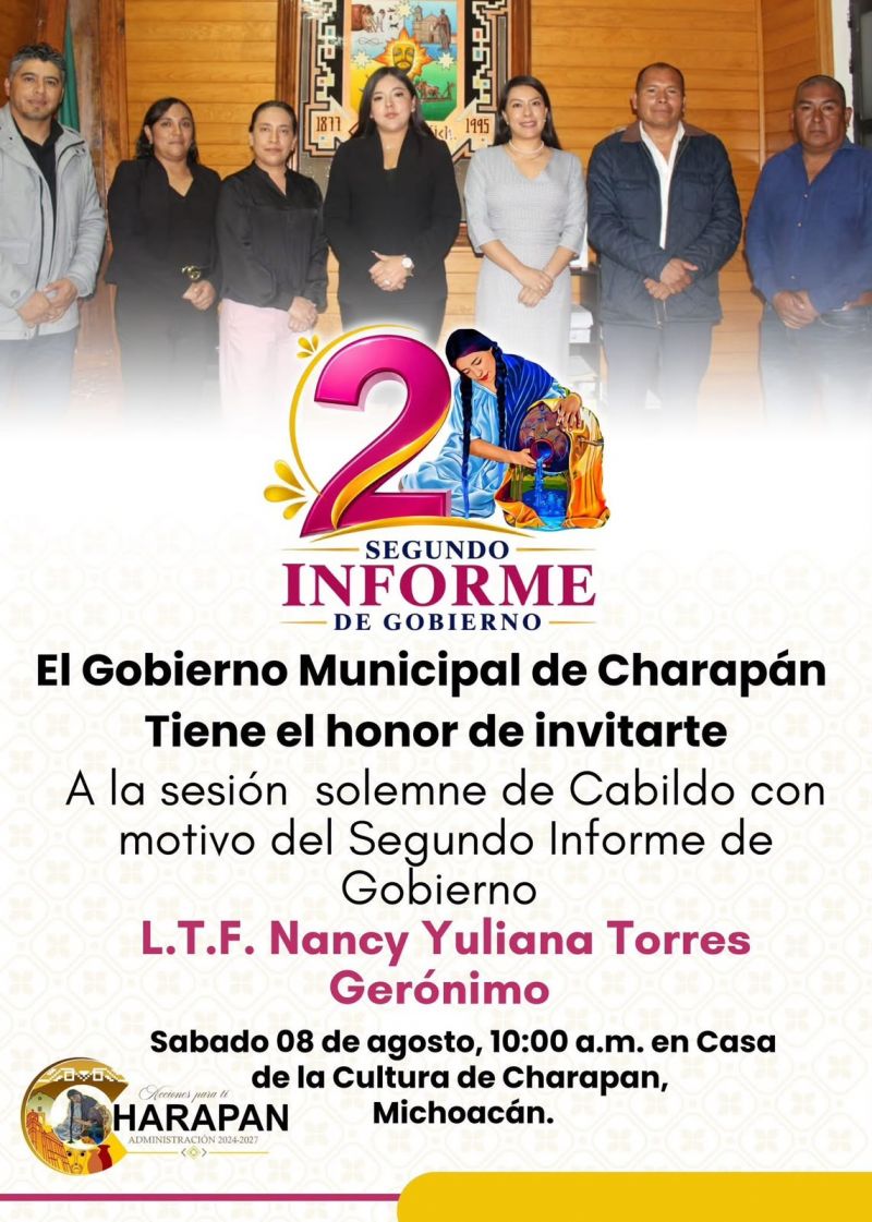 Invitación del  Segundo Informe de Gobierno